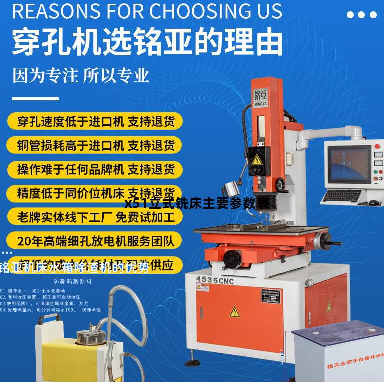 x51立式铣床主要参数表